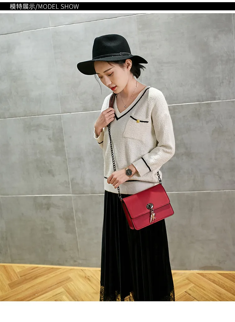 

Simple Flap Shoulder Bags Women Girls Pure Color Mini Messenger Crossbody Handbags
