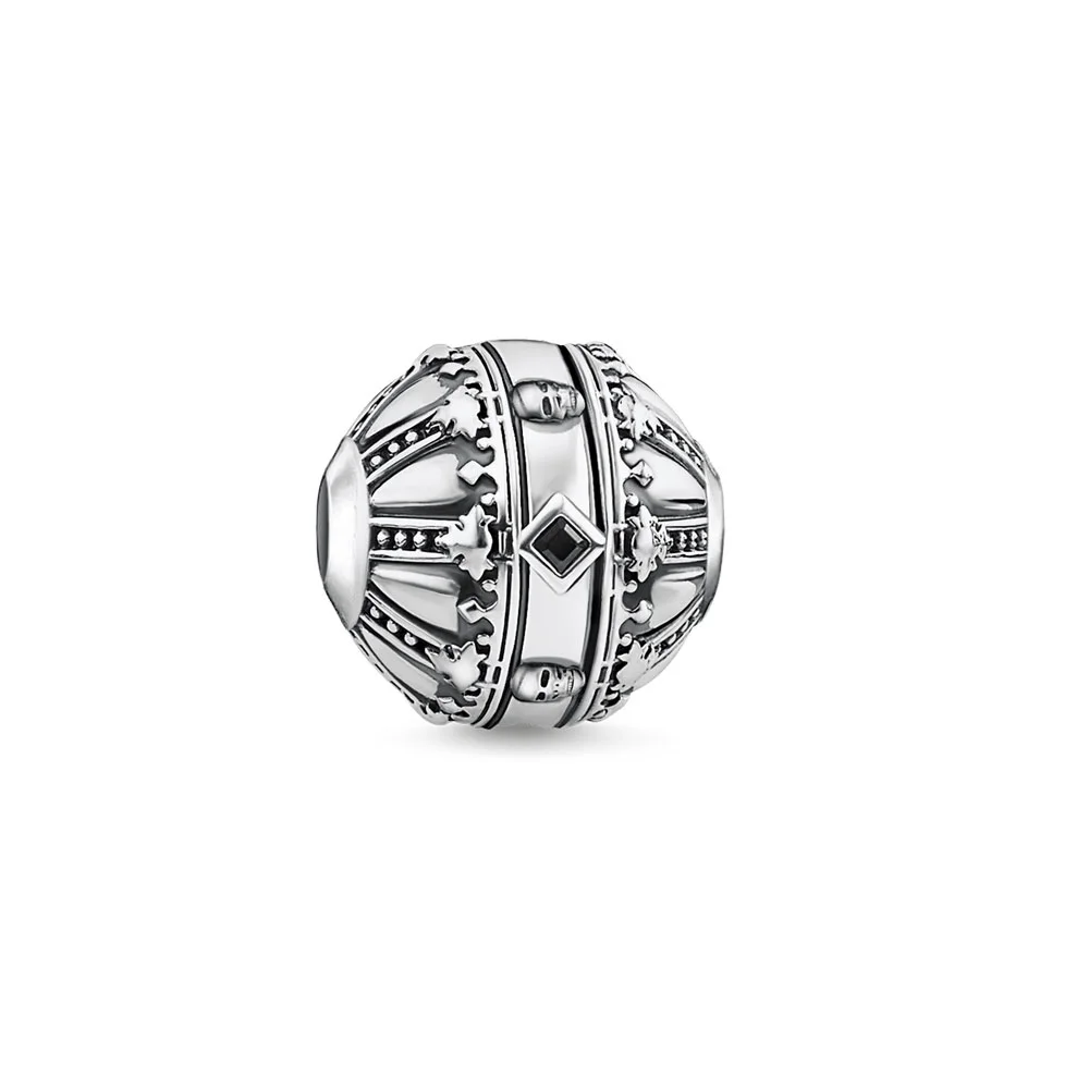 Серебряные королевские Orb Карма бусины подходят для браслетов ожерелья Большая