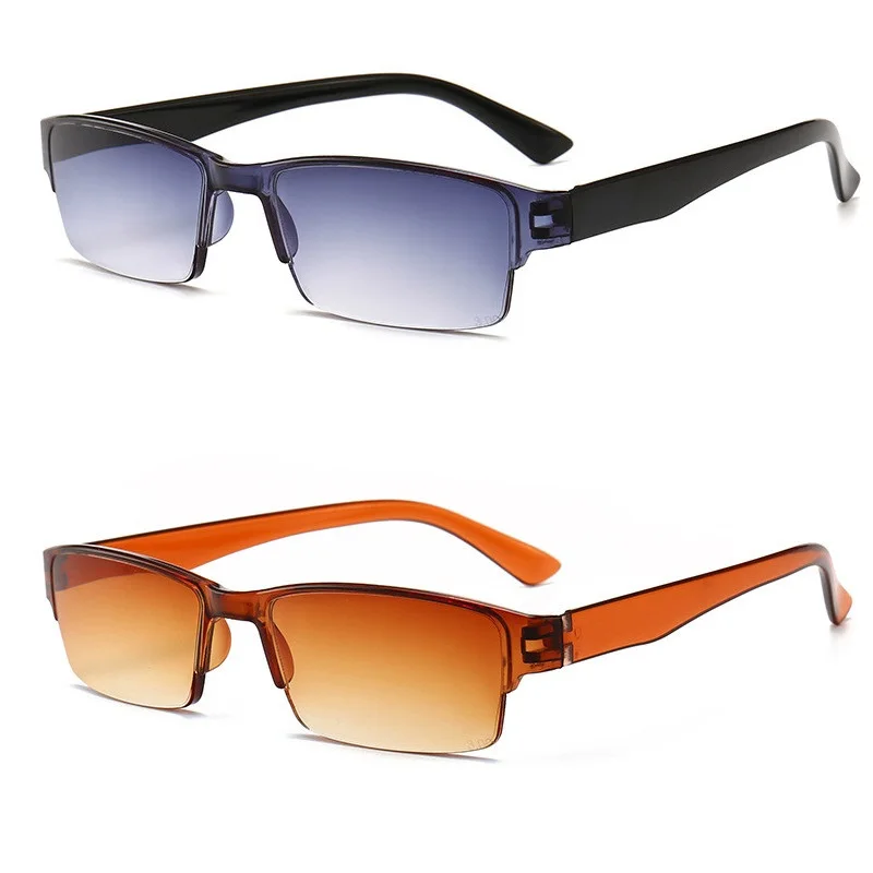

Vazrobe 2 Pcs/pack Reading Sunglasses Men Women Bifocal Grey Brown Diopter Presbyopia Eyewear Near Far Sight Eyeglass
