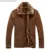 2015 Winter Men's Leather Trench Coat Long With Fur Collar Military