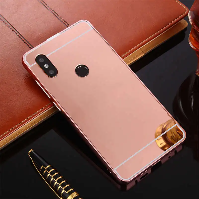 

For Xiaomi Redmi Note 7 case Luxury Rose Gold Mirror Aluminum Back Cover For Redmi note 7 Metal Plating Frame Phone Shell Coque