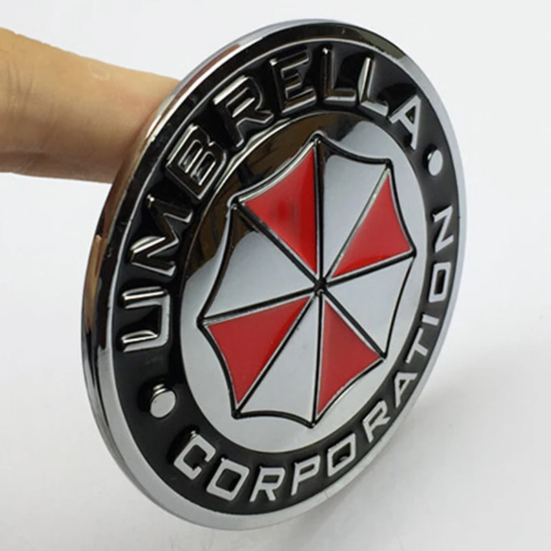 

Cool 3D Resident Evil Umbrella Aluminum Emblem Badge Car Trunk Metal Sticker Decals For EMGRAND EC7 EC7-RV EC8