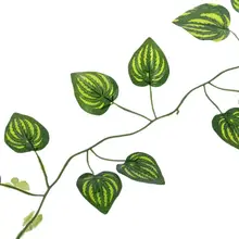 Искусственный арбуз Виноградная рептилия ящерицы Террариум восхождения украшения поддельные листья растений