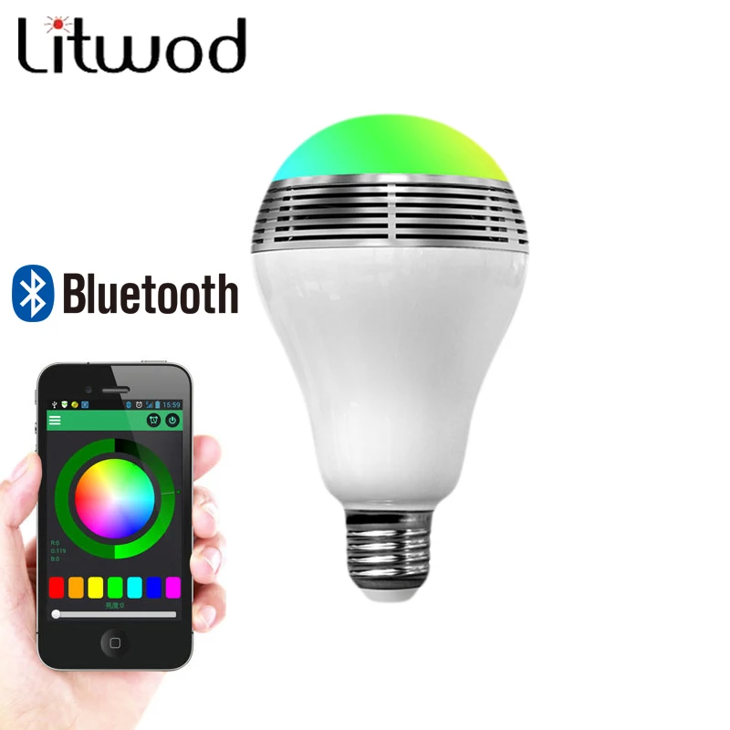 

Z30 Smart LED Bulb Light RGB Wireless Bluetooth Speaker 85V-265V E27 3W Lamp Audio Loudspeaker for Android ISO iPhone iPad