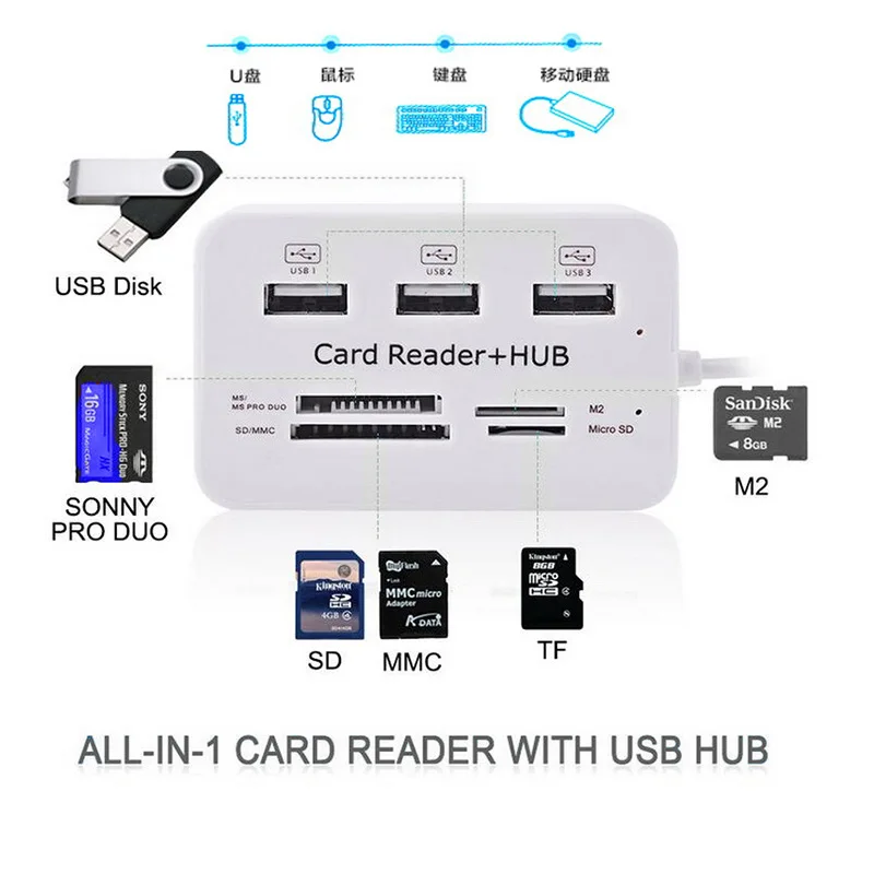 Do Dower Multi Micro usb-хаб 2,0 OTG комбинированный usb-разветвитель SD TF кард-ридер расширительный порт концентратор Кабель-адаптер для компьютера Smart