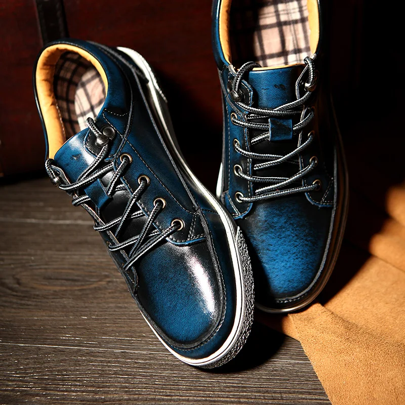 

The new spring and fall 2016 men's shoes washed leather, retro shoes men