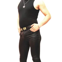 Для мужчин пикантные с высоким воротником без рукавов небольшие узкие плечи узкие черный жилет