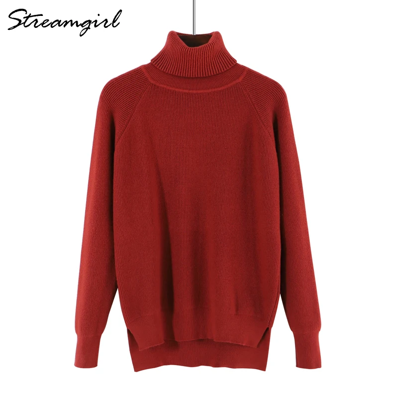 Streamgirl Winter Clothes Women Sweater Women's Turtleneck Sweaters Female Womens Sweaters 2018 Winter Yellow Sweater Knitted