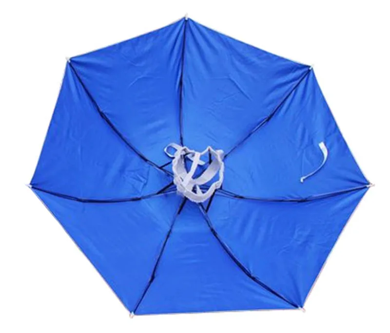 100 шт/партия 95 см плюс складной головной зонтик Солнцезащитная шляпа зонтик руки бесплатно для рыбалки Пешие прогулки пляж Кемпинг Пользовательский логотип