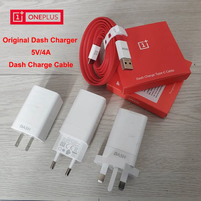 Original OnePlus 6 Dash Charger EU UK US Plug Adapter,1M/1.5M Dash