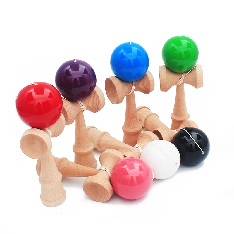 Деревянные игрушки спортивная игрушка для игр на открытом воздухе мяч шар Kendama PU Краски 18,5 см строки профессиональные игрушки для взрослых для активного отдыха и развлечений