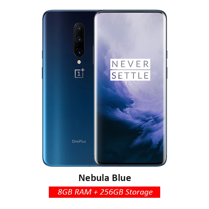 Смартфон OnePlus 7 Pro с глобальной ПЗУ, 6 ГБ, 128 ГБ, 48мп, тройная камера Snapdragon 855, 6,67 дюймов, AMOLED дисплей, отпечаток пальца, UFS 3,0 - Цвет: 8GB 256GB Blue