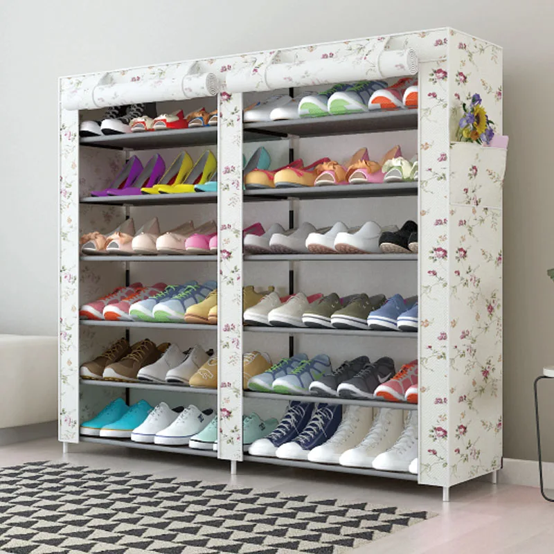 Kaidi 6 ярусов Оксфорд простая мебель многофункциональный шкаф для хранения обуви двухрядный органайзер для обуви Пылезащитная стойка для обуви