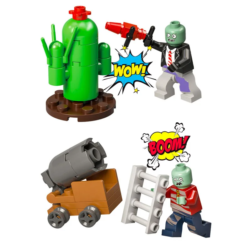 Новое поступление супергерой Военная серия Растения против Зомби мини мутанты фигурки строительные блоки игрушки для детей Подарки