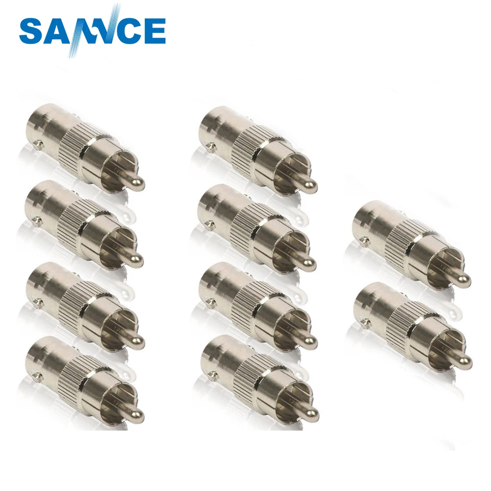 

10pc BNC to RCA Coupler Cable Connector Adapter for CCTV Cameras Security System
