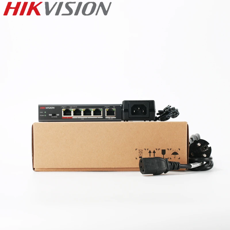 HIKVISION PoE коммутатор DS 3E0105P E неуправляемый 5 портов 10/100 Мбит/с металлический