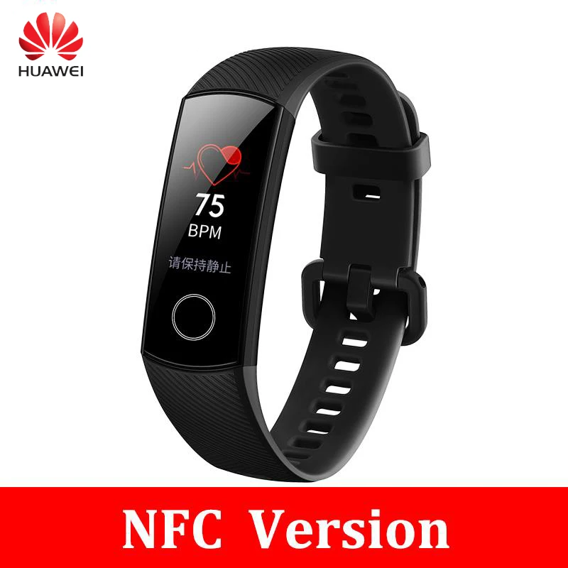 Original Huawei Honor Band 4 Nfc version Smart Bracelet 50m Waterproof Color ouch screen Heart Rate Sleep Snap Smart Wristband