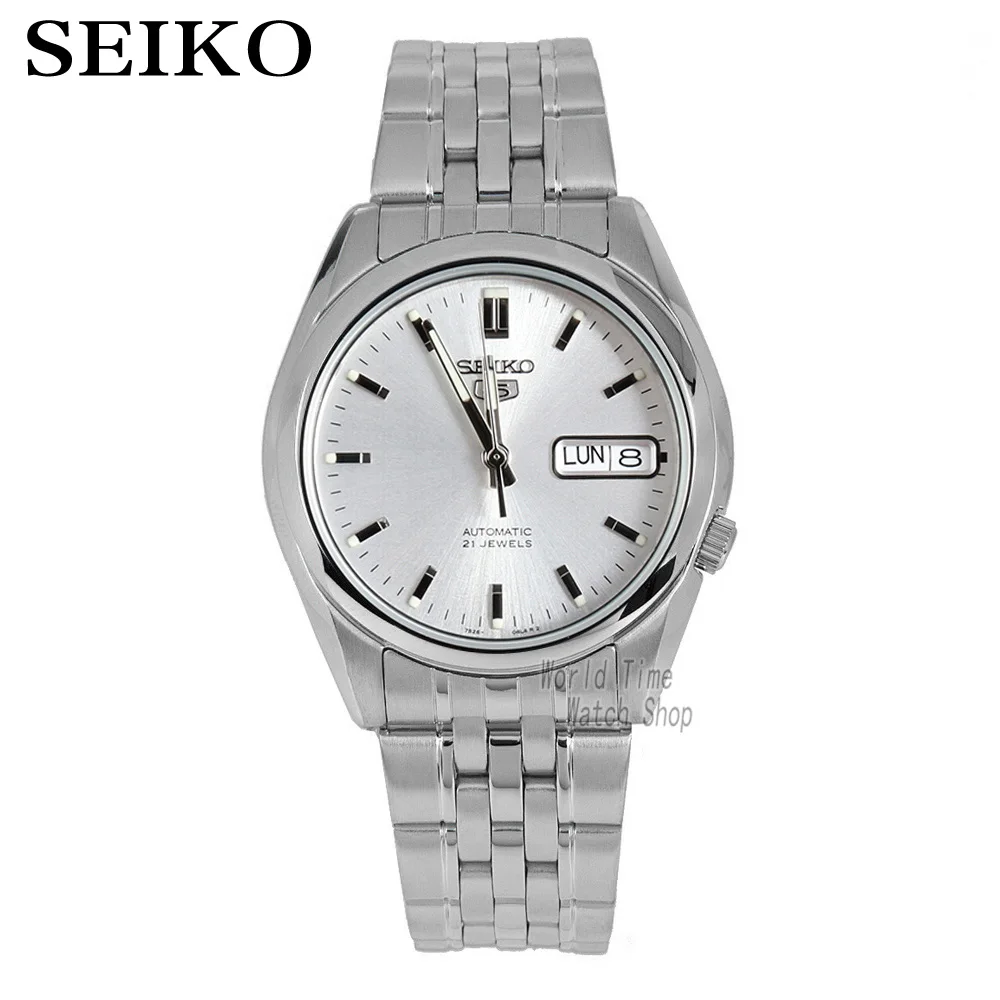 

SEIKO Watch No. 5 Automati Mechanical steel waterproof men watch Dual language calendar SNK355K1 SNK357K1