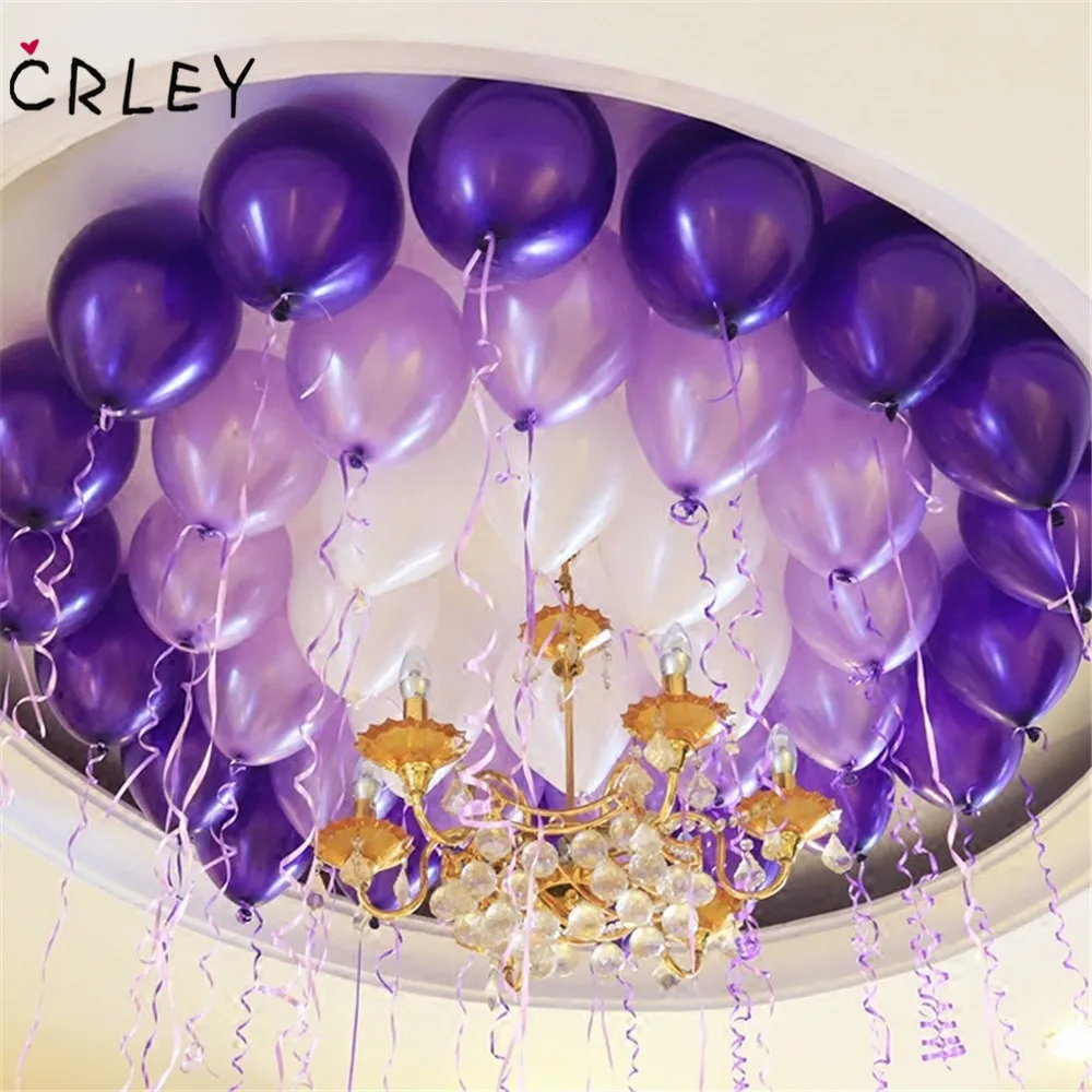 CRLEY 20pcs 10'' Pearl Balloon Party Anniversary Wedding Event Balloon House Home Party
