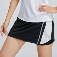 Новинка 2 в 1 юбка короткая спортивная Женская теннисная юбка дышащая фитнес бадминтон шорты быстросохнущая Беговая спортивная Женская Спортивная юбка