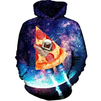 

2017 FASHION MEN WOMEN Starry sky Pizza rockets HOODIE 3D Hoodie Sweatshirts Pullovers Autumn Tracksuit Winter Loose Thin Hoody