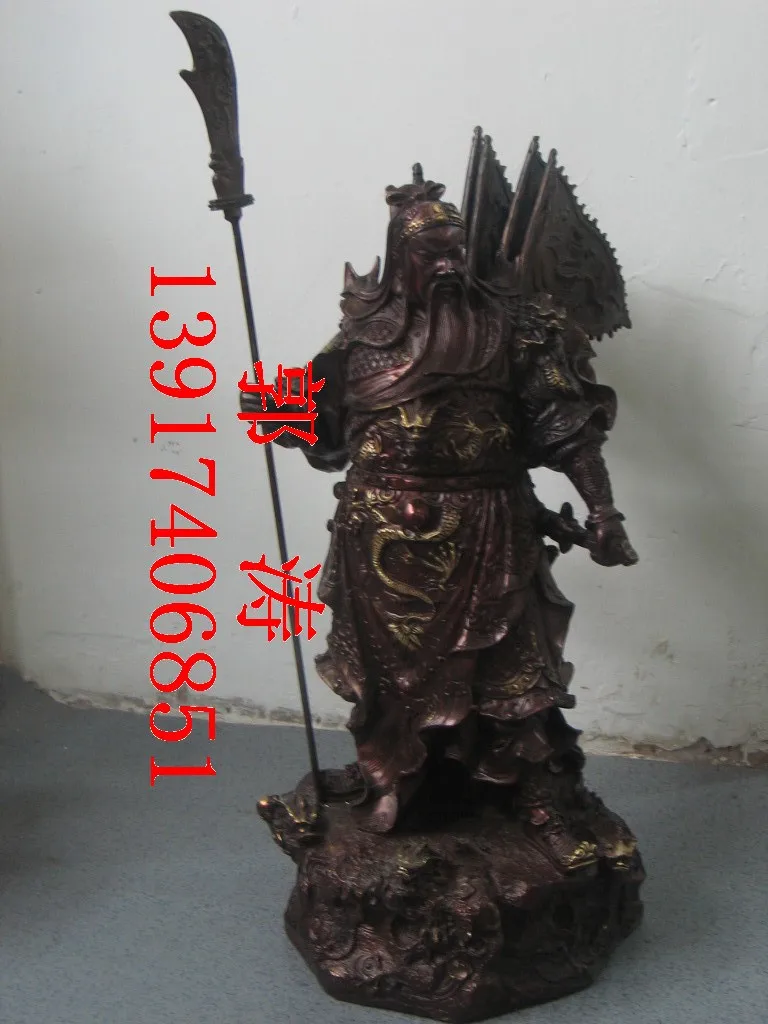 

Carving Work of Art Kowloon-10g 55 copper bronze statue of guan gong Large decoration