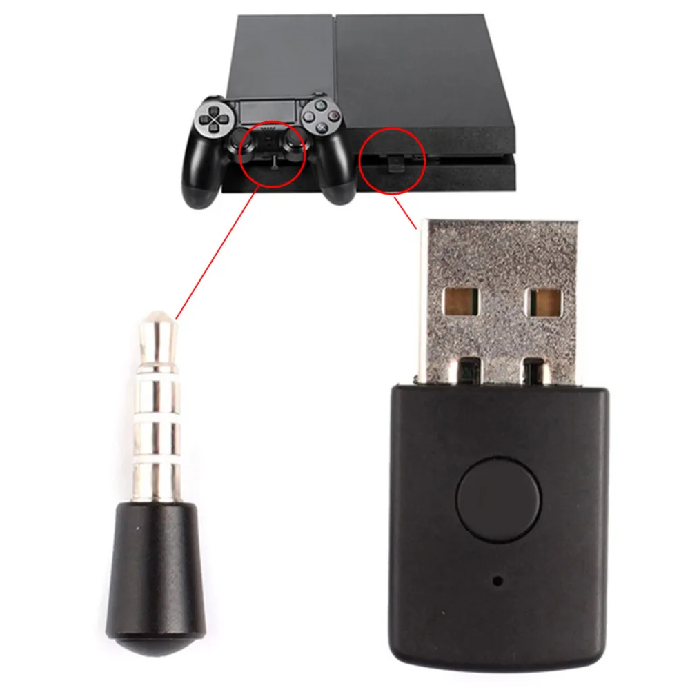 

Top Quality Bluetooth USB Adapter for Sonny PS4 Any Bluetooth Headsets for Play Station 4 Controller