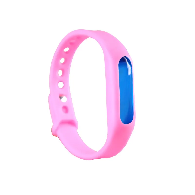 1 Pcs Sell Liquid Drive Midge Bracelet Plant Essential Oil Drive Midge Watch Children Cute Silicone Watch - Цвет: pink