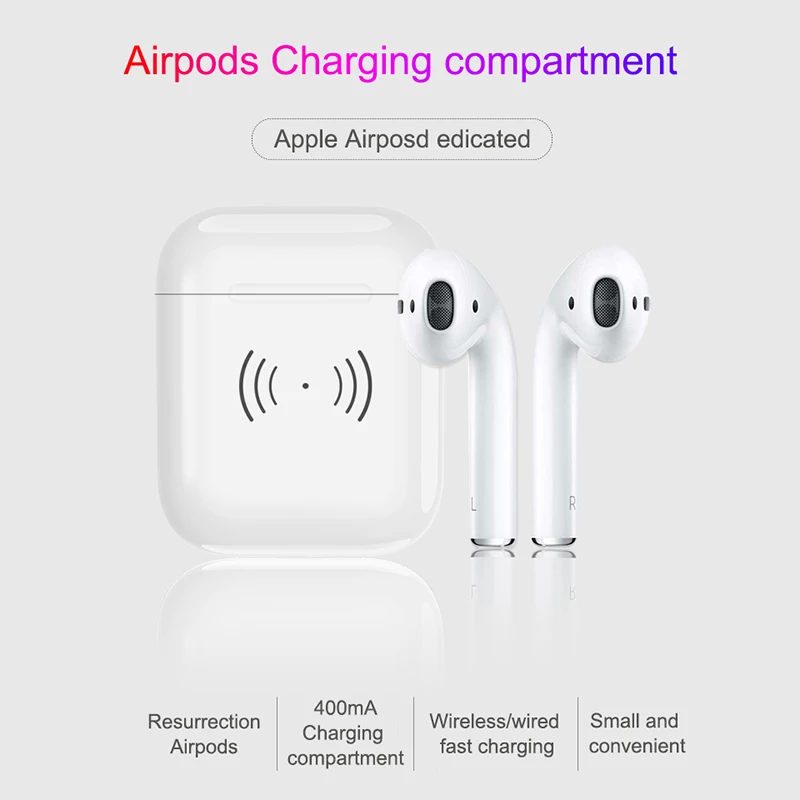 

Wireless charger for apple air pods charging Box for i7s i10 i11 i12 i13 TWS Earphone Charging air earpods for airpods Charge