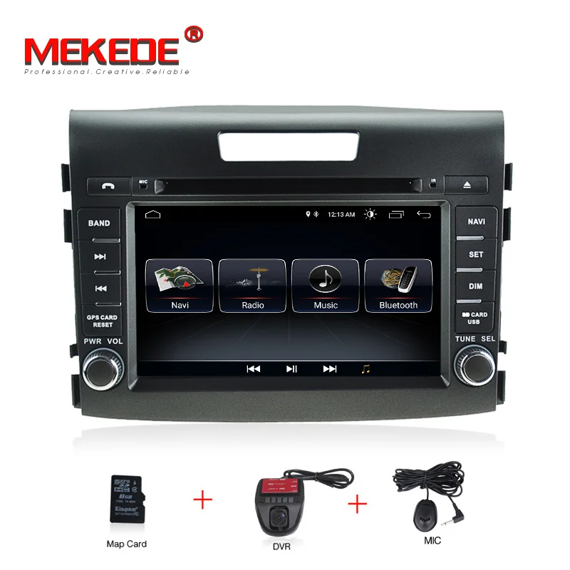 MEKEDE 2din Android 8,1 автомобильный DVD мультимедийный плеер для honda CRV 2012- с wifi BT Радио gps навигация - Цвет: with DVR