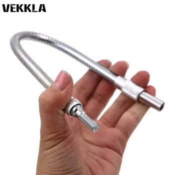 

300mm Multifunction Metal Electronic Drill Extension Screwdriver Flexible Shaft For Electrical Cabinets 6.35mm Inner Hex Size