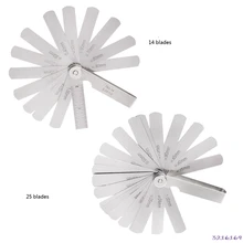 14 лезвие 0,05-1 мм Feeler калибровочный датчик толщины измерительный прибор метрический зазор наполнитель