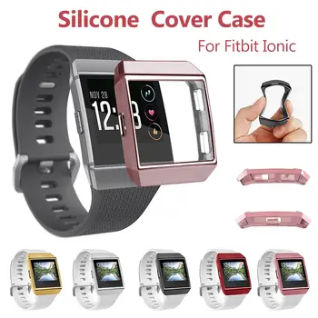 

New Arrival Silicone Frame Skin Cover Case TPU Protective Shell For Fitbit Ionic Smart Watch Screen Protector
