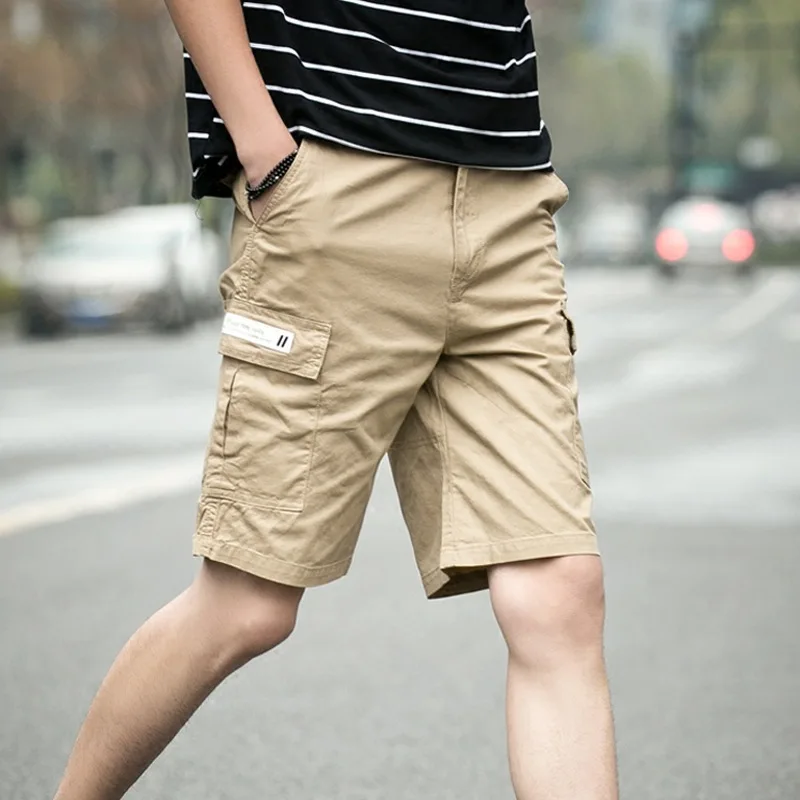 Летние мужские шорты-карго Новые повседневные Прямые мужские спортивные мешковатые армейские шорты мужские шорты masculino