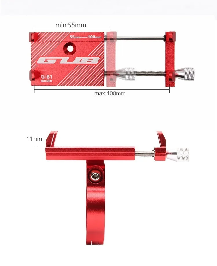 GUB G81 G-81, новинка, алюминиевый держатель для велосипеда 3,5-6,2 дюймов, для смартфона, регулируемая поддержка, gps, для велосипеда, подставка для телефона, кронштейн