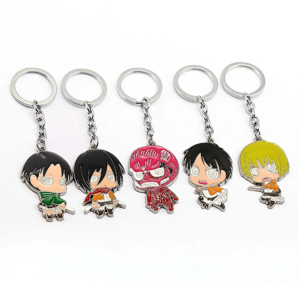 Аниме Attack on Titan Eren нож брелок для ключей со значком кулоны многофункциональные