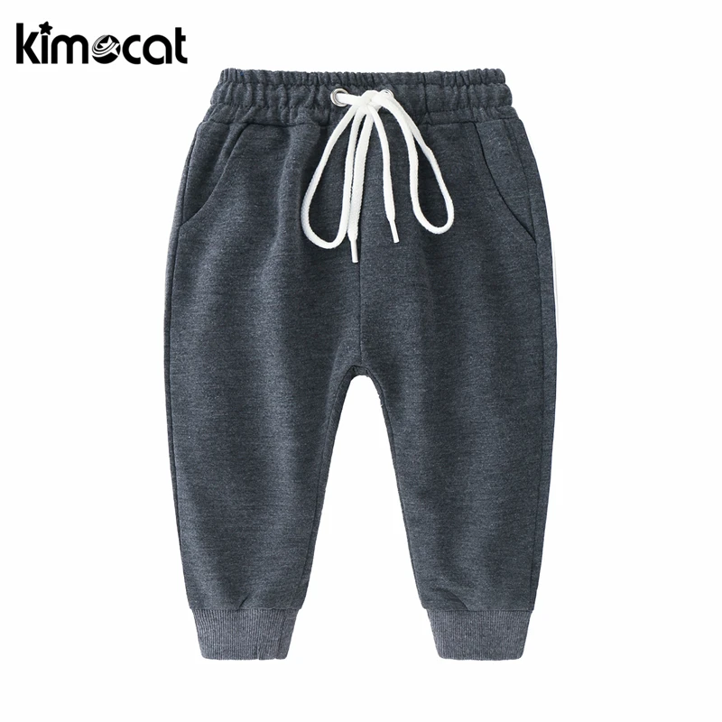 Штаны Kimocat Длинные для мальчиков детская одежда в полоску шаровары с эластичным