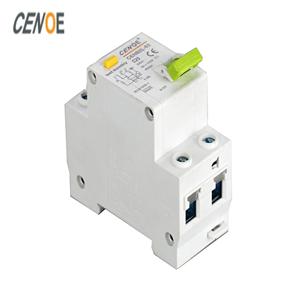 

latest beautiful CE certified over current and Leakage protection residual current Circuit breaker DPNL 1P+N 25A 230V~ 50HZ/60HZ