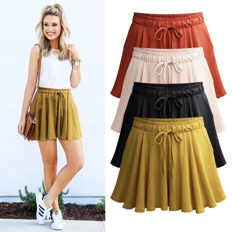 2017 Summer Plus size M 5XL Short women Wide Leg Female Shorts Casual