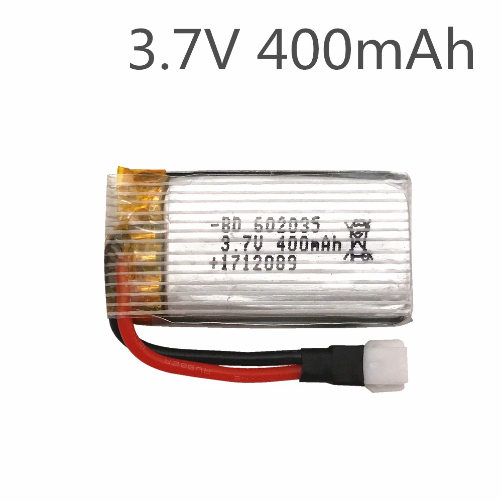 Limskey – batterie Lipo, 3.7 V, 400 mah, avec chargeur, pièce de rechange,  pour h4 H107, H31, XH, prise 30C, 3.7 V, 400 mah - AliExpress