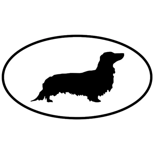 14 8 8 2cm dachshund long haired dog car stickers creative vinyl
