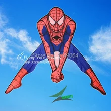 free shipping high quality spiderman kite with 100m handle line children love outdoor flying toys easy