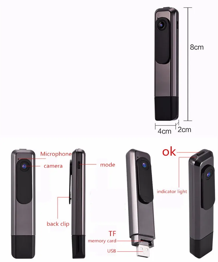 Цифровой диктофон Диктофон Audio самописец mini usb записи профессиональный WAV портативный шумоподавление с видео