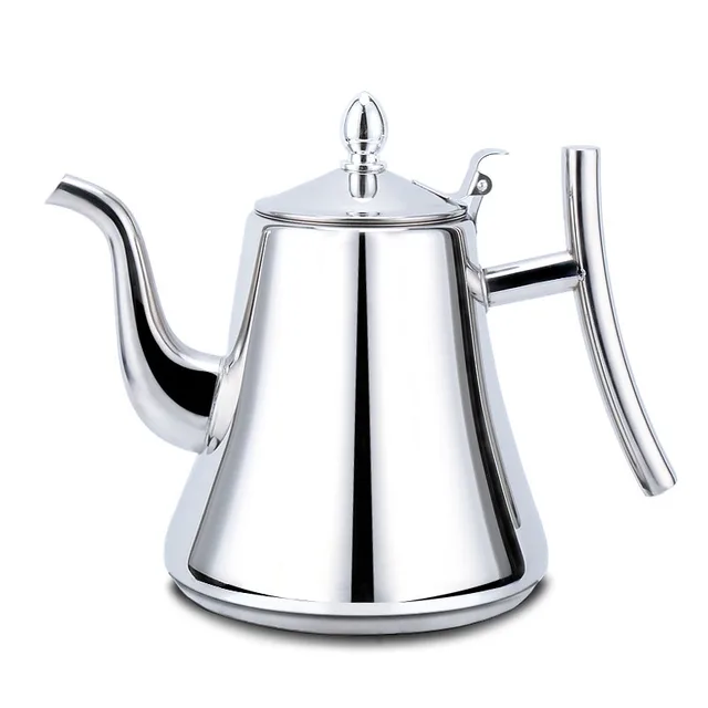 Stainless Steel Teapot With Filter Hotel Restaurant Hotel Home Induction Cooker Long Mouth Large