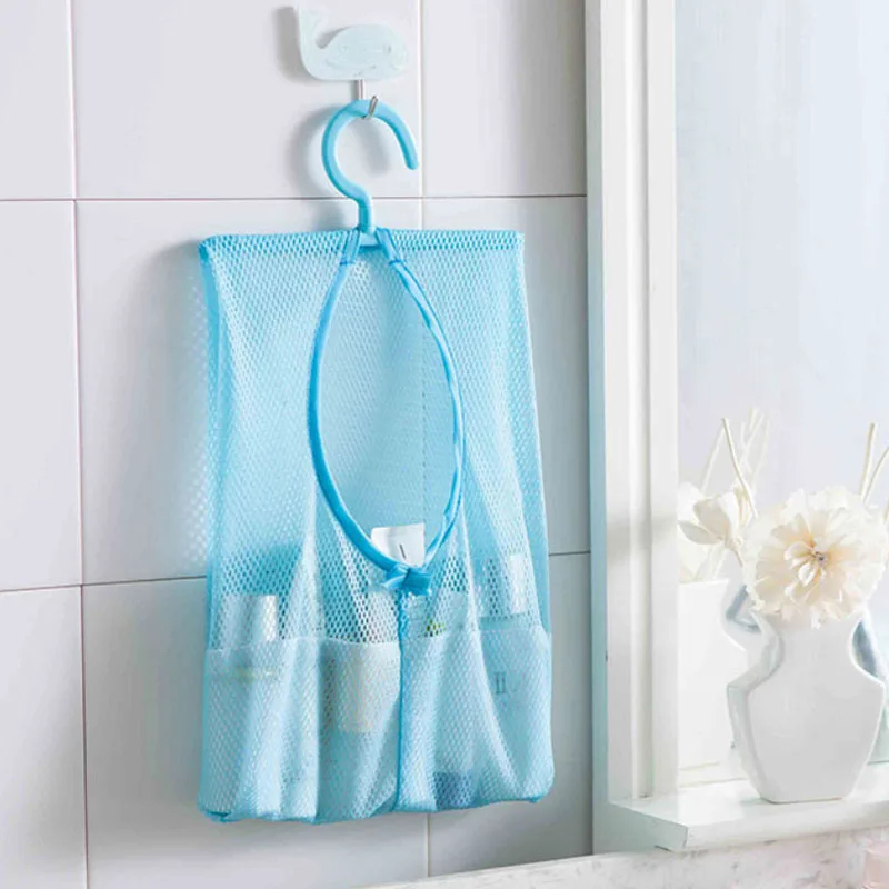 

1Pcs Multi Purpose Mesh Bag with Hang Hook Cosmetics Underwear dirty Clothes Baby Toy Daily Bathroom Toiletries Storage Net Bags