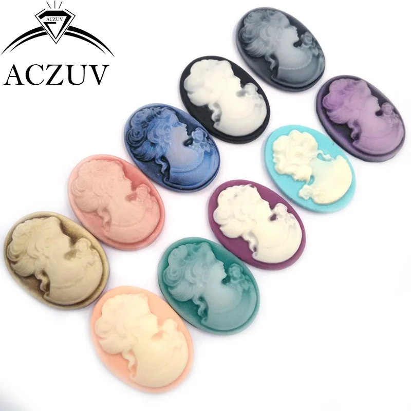 01 beauty lady cameo cabochons (12)