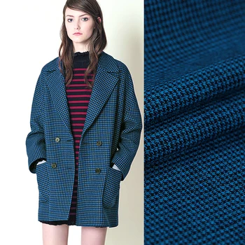 

150CM Wide 460G/M Weight Black-Blue Two Colored Wool Autumn and Spring Dress Overcoat Outwear Jacket Fabric E513