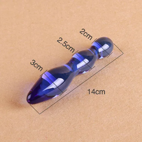 Buy Hismith 14cm Length Blue Crystal Swan Glass Dildo 