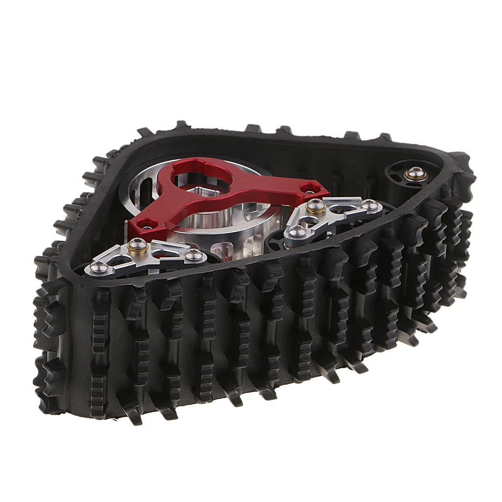 MagiDeal 1/10 Scale RC Truck Upgrade Parts Metal Snow Track Tire Tyre Wheel for Axial SCX10 Hobby Grade Toy DIY Accessory