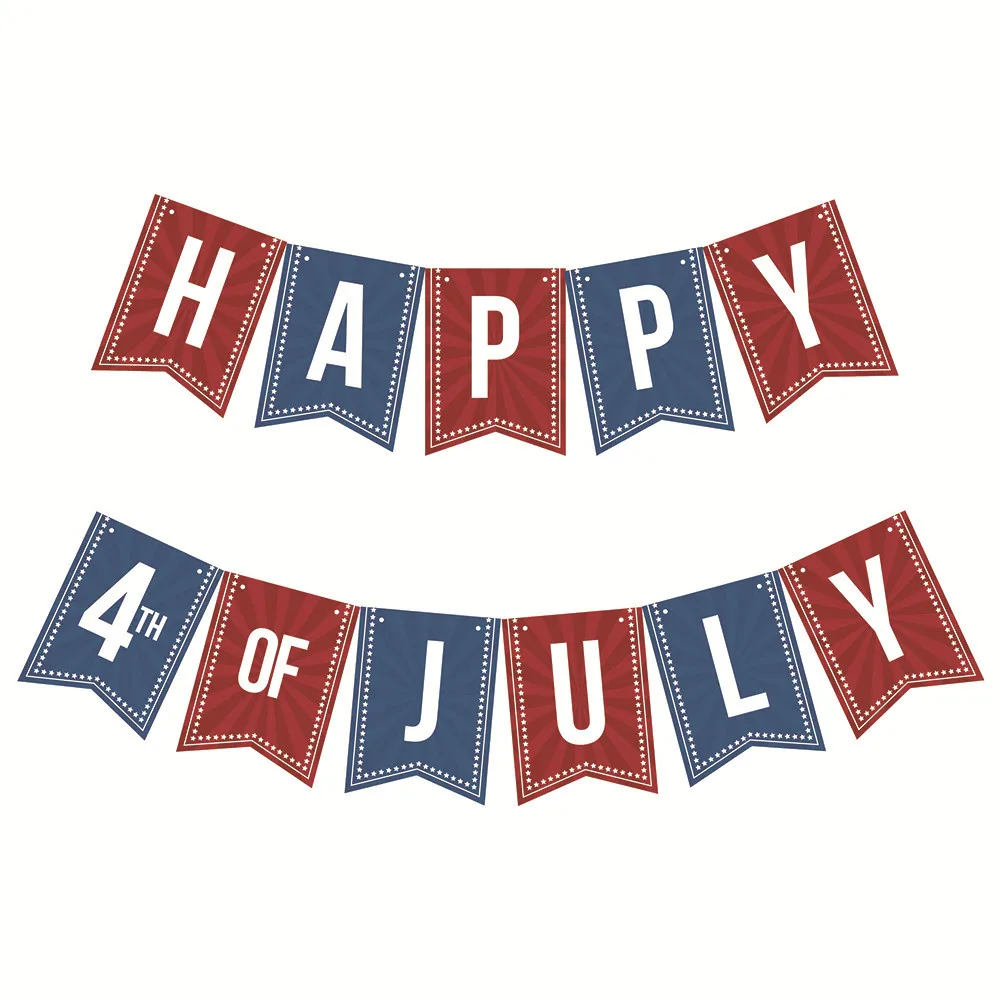 

Happy 4th Of July DIY Independence Day Banner String Flags Party Hanging Decor For American Independence Day Decor flag flags